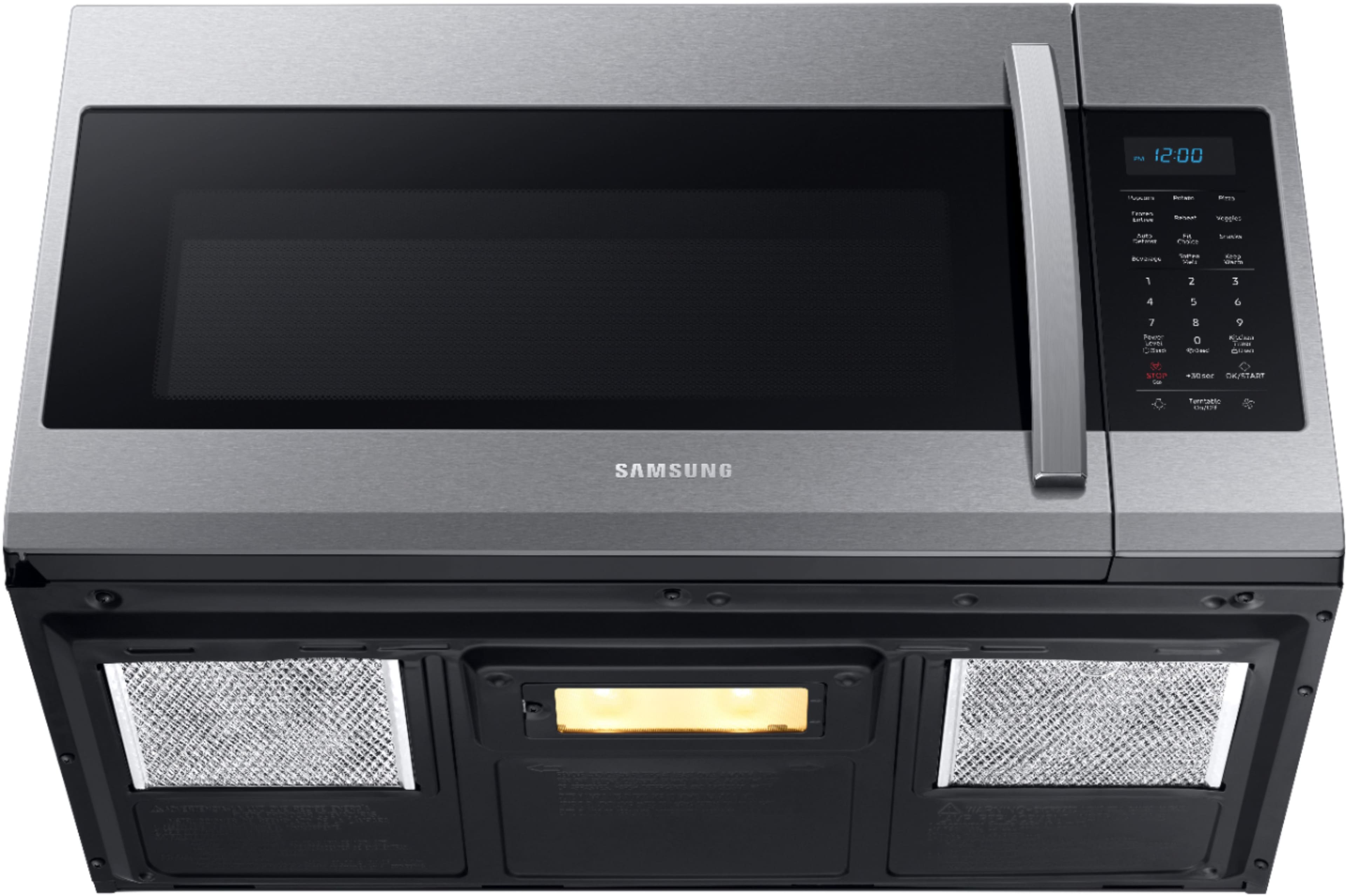 Alt View 13. Samsung - 1.9 Cu. Ft. Over-the-Range Microwave with Sensor Cook - Stainless Steel.