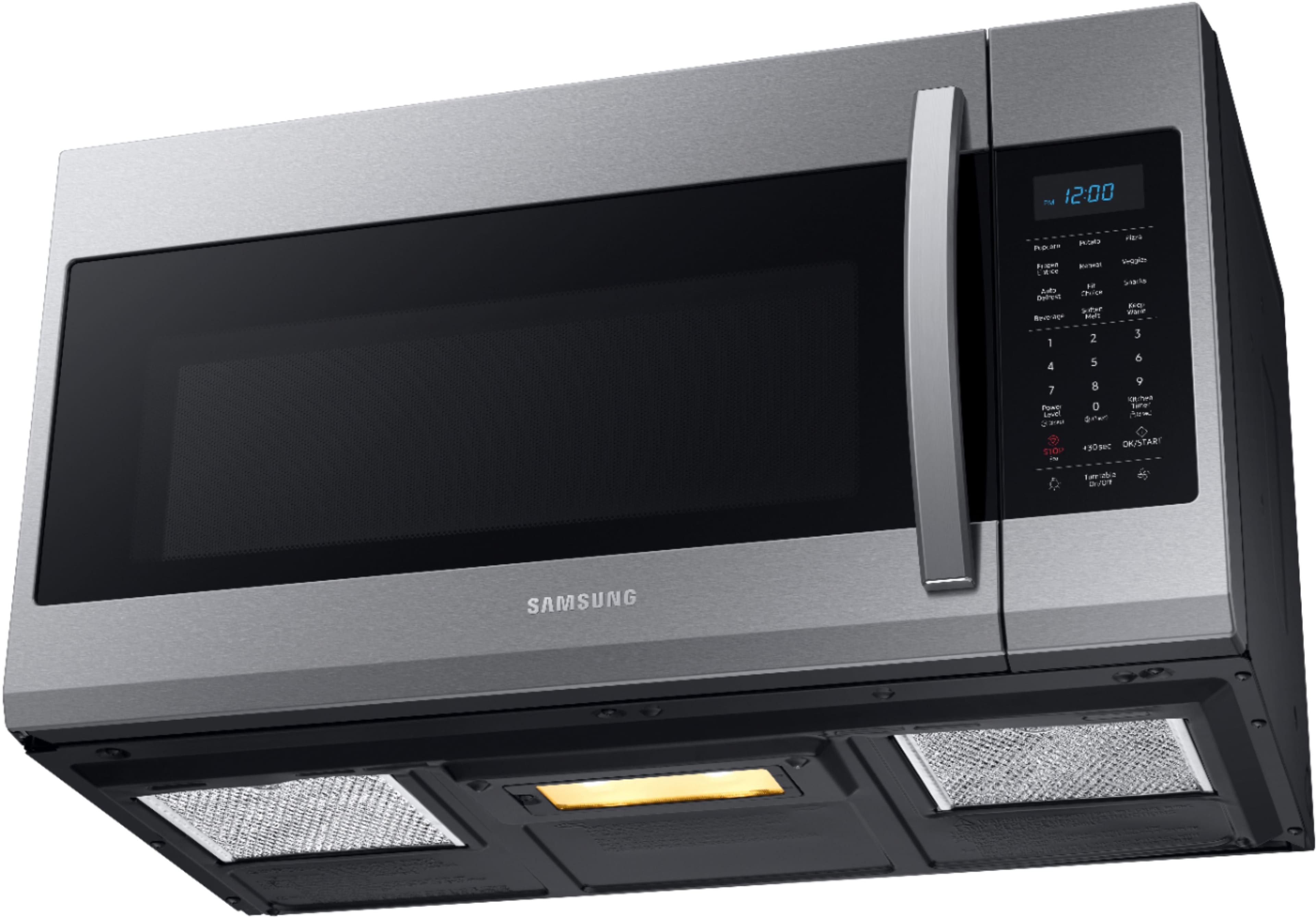 Alt View 14. Samsung - 1.9 Cu. Ft. Over-the-Range Microwave with Sensor Cook - Stainless Steel.