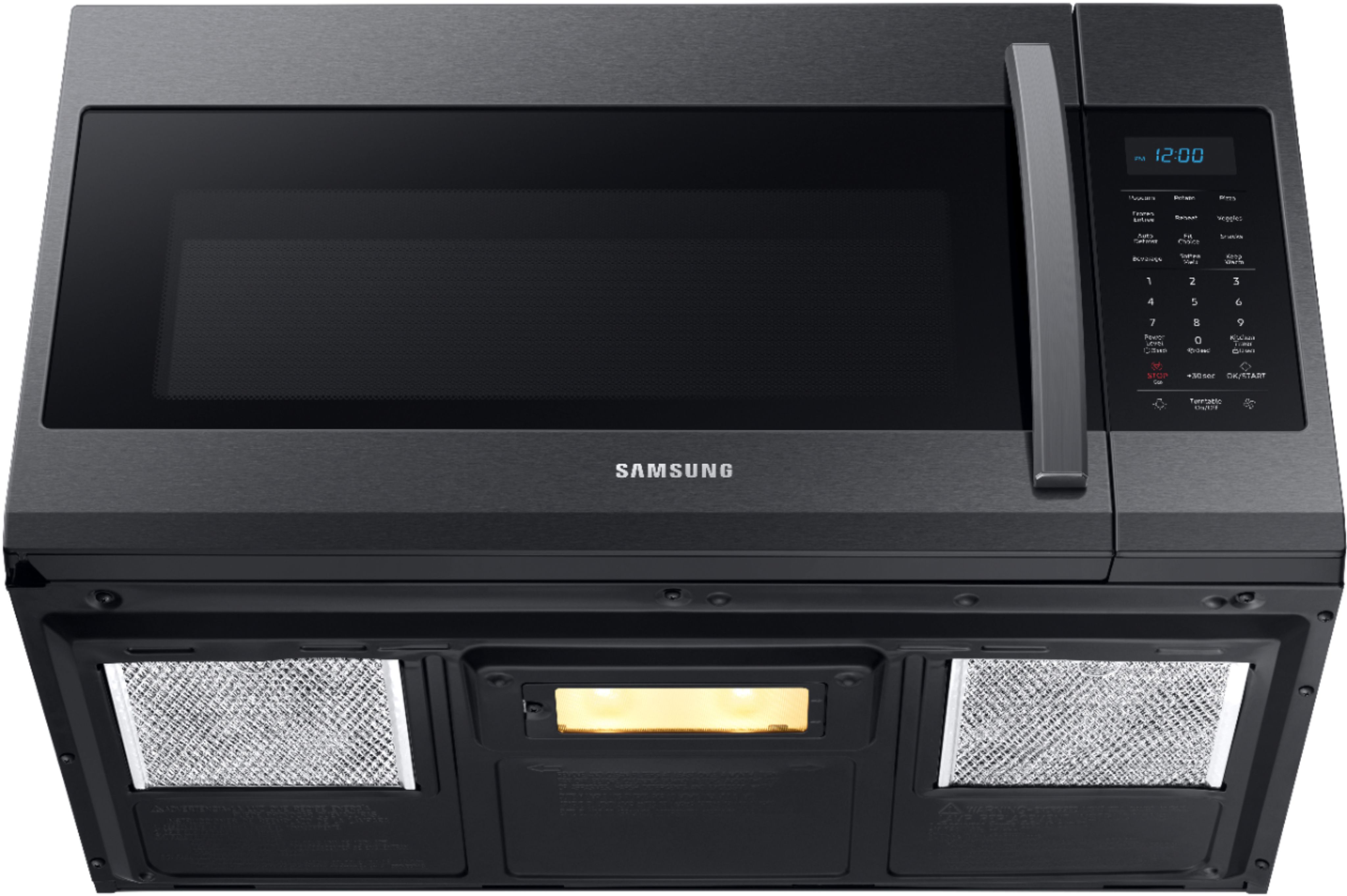 Samsung - 1.9 Cu. Ft. Over-the-Range Fingerprint Resistant Microwave
