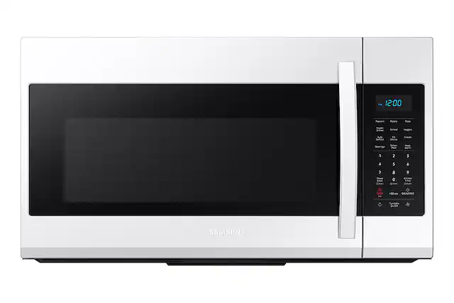 Front. Samsung - 1.9 Cu. Ft. Over-the-Range Microwave with Sensor Cook - White.