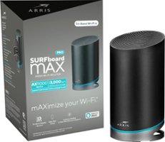 ARRIS - SURFboard mAX Pro Wireless-AX11000 Tri-Band Mesh Wi-Fi 6 Router - Black - Front_Zoom