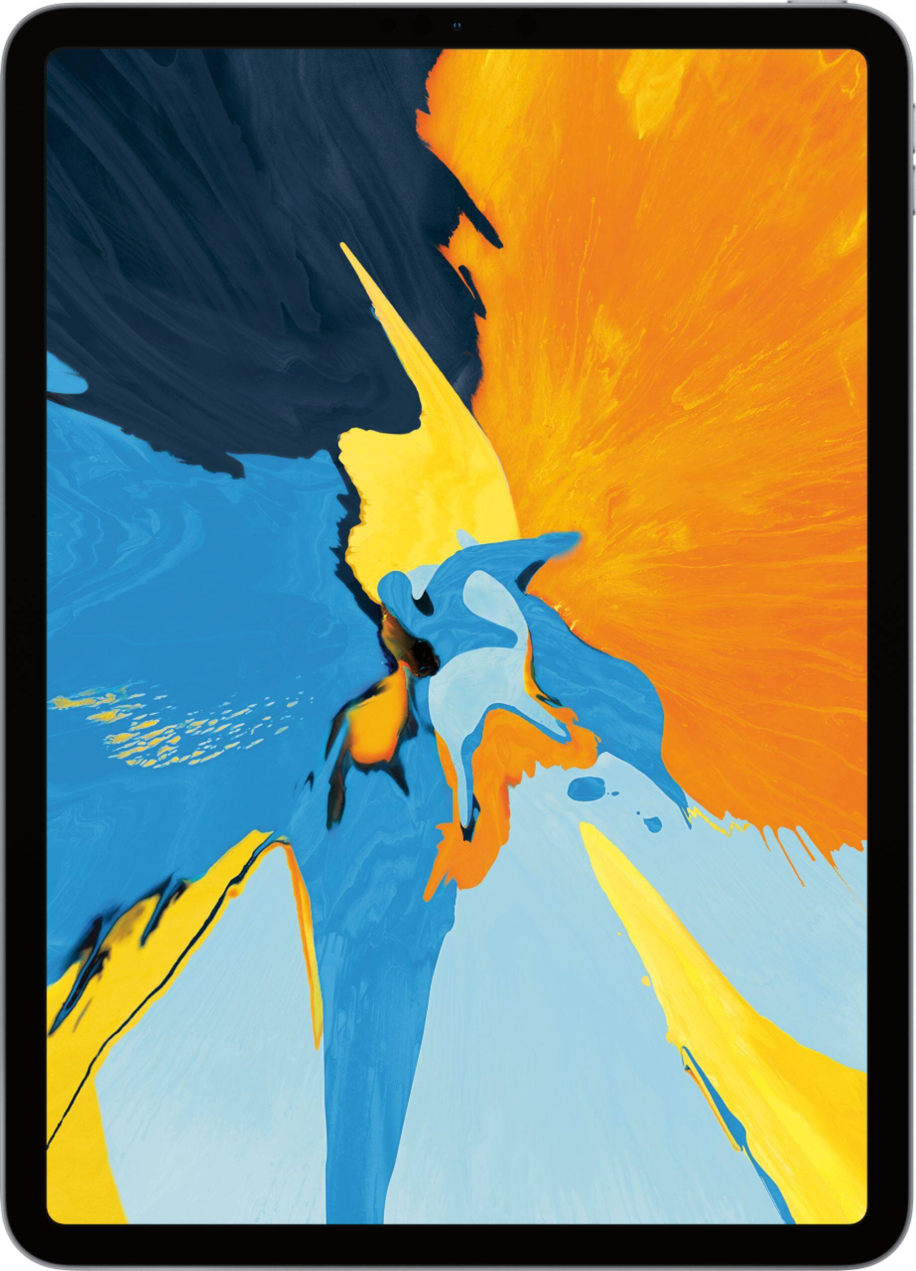 Front. Apple - Geek Squad Certified Refurbished 11-Inch iPad Pro with Wi-Fi - 256GB - Space Gray.