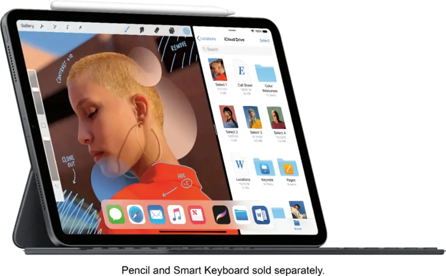 Alt View 14. Apple - Geek Squad Certified Refurbished 11-Inch iPad Pro with Wi-Fi - 256GB - Space Gray.
