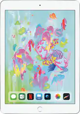 Front. Apple - 9.7-Inch iPad with Wi-Fi - 32GB - Silver.