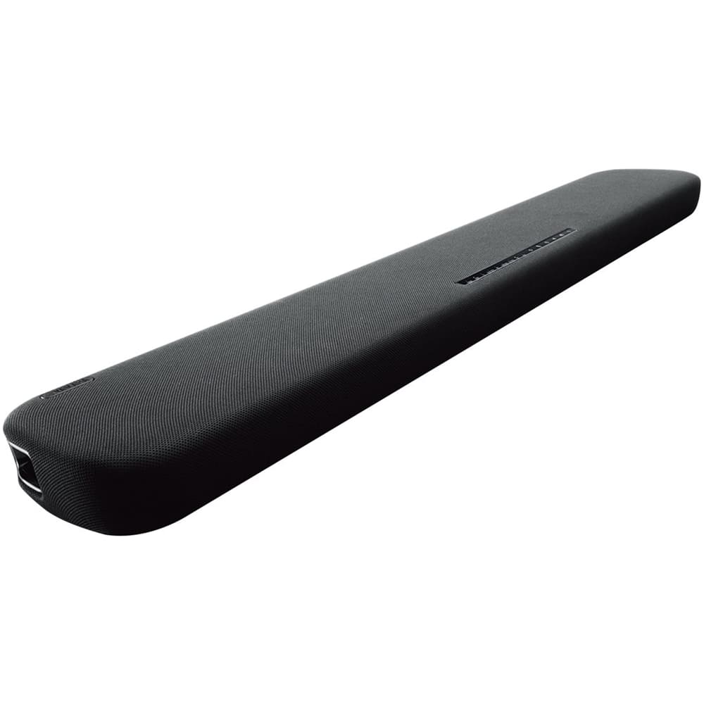 Left View: Yamaha - 2.1-Channel Soundbar with Built-in Subwoofers and Alexa Built-in - Black