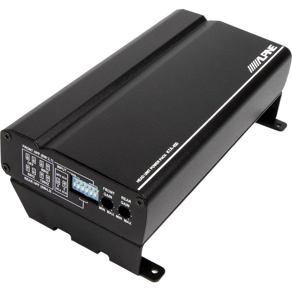 Alt View 12. Alpine - 400W Class D Bridgeable Multichannel Amplifier with Built-In Crossover - Black.