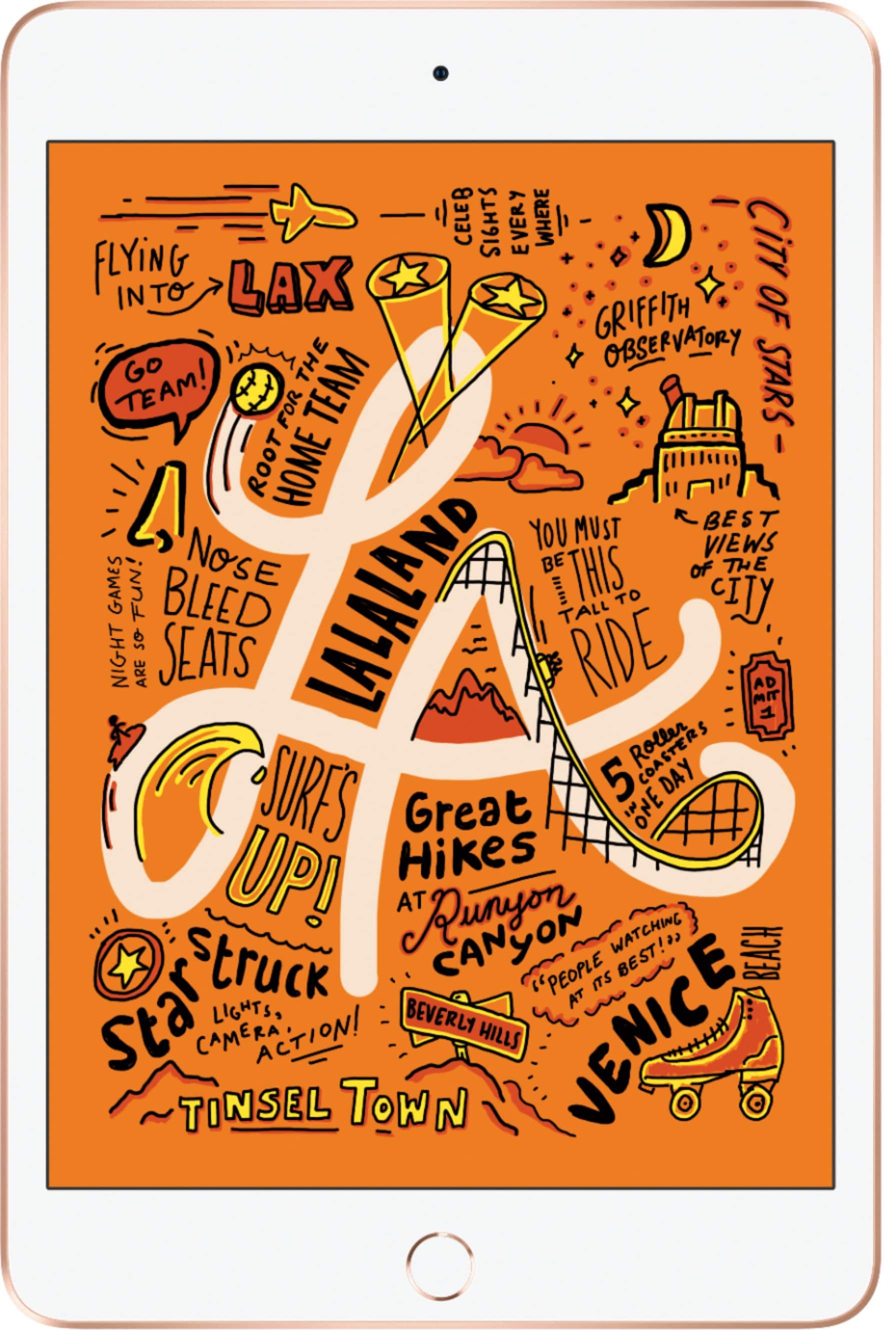 Front. Apple - Geek Squad Certified Refurbished iPad mini with Wi-Fi - 64GB - Gold.