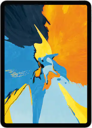 Front. Apple - Geek Squad Certified Refurbished 11-Inch iPad Pro with Wi-Fi - 256GB - Silver.