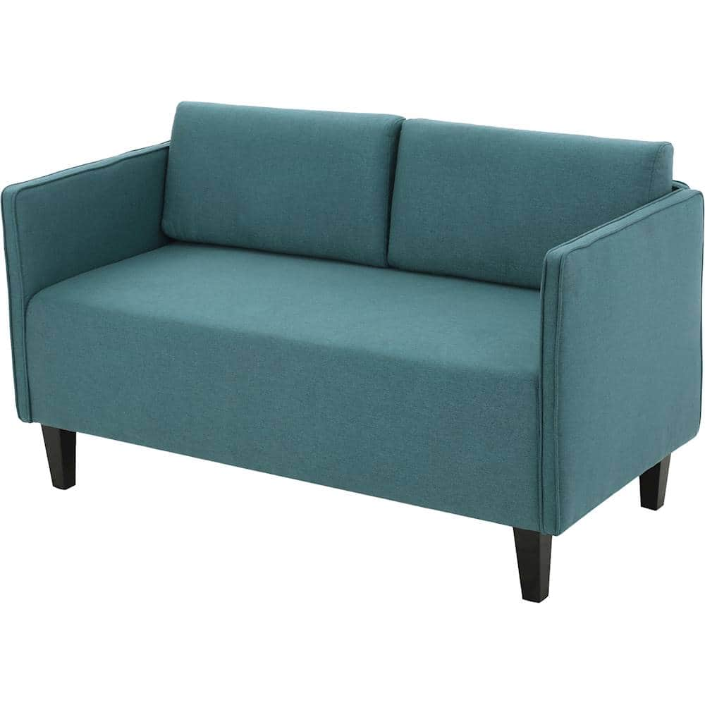 Left View: Noble House - Vinemont 2-Seat Fabric Loveseat - Dark Teal