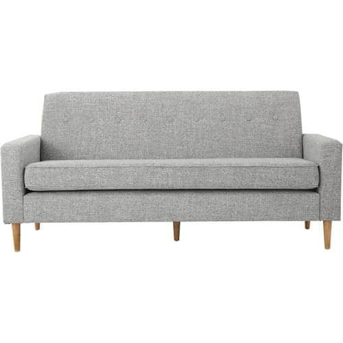 Noble House - Elkmont 3-Seat Fabric Sofa - Light Gray Tweed