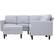 Alt View 11. Noble House - Gosport Fabric 6-Piece Sectional Sofa With Ottoman - Light Gray.