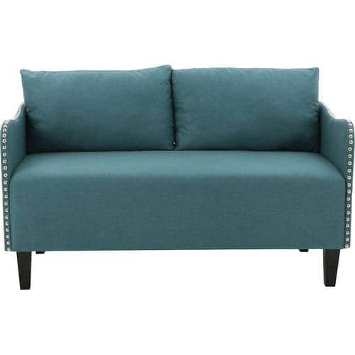 Noble House - Townley 2-Seat Fabric Loveseat - Dark Teal