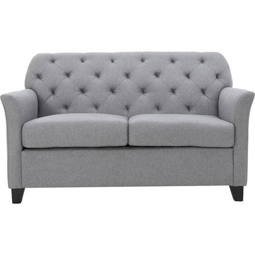 Noble House - Mosca 2-Seat Fabric Loveseat - Gray