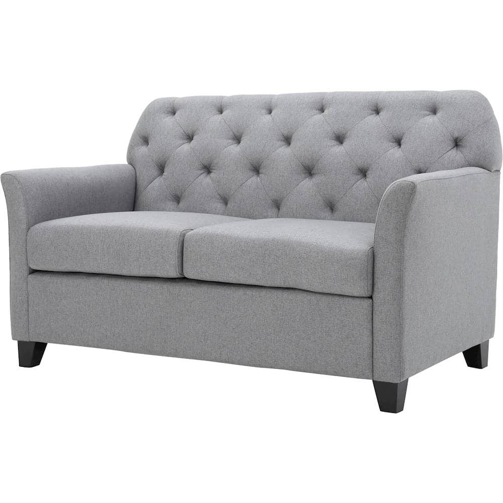 Left View: Noble House - Mosca 2-Seat Fabric Loveseat - Gray