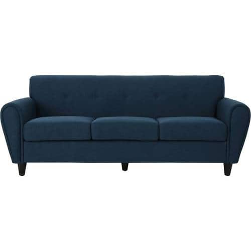 Noble House - Rovana 3-Seat Fabric Sofa - Navy Blue