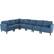 Front. Noble House - Gosport Fabric 7-Piece Sectional Sofa - Dark Blue.