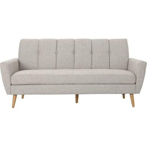 Noble House - Loomis 3-Seat Fabric Sofa - Beige