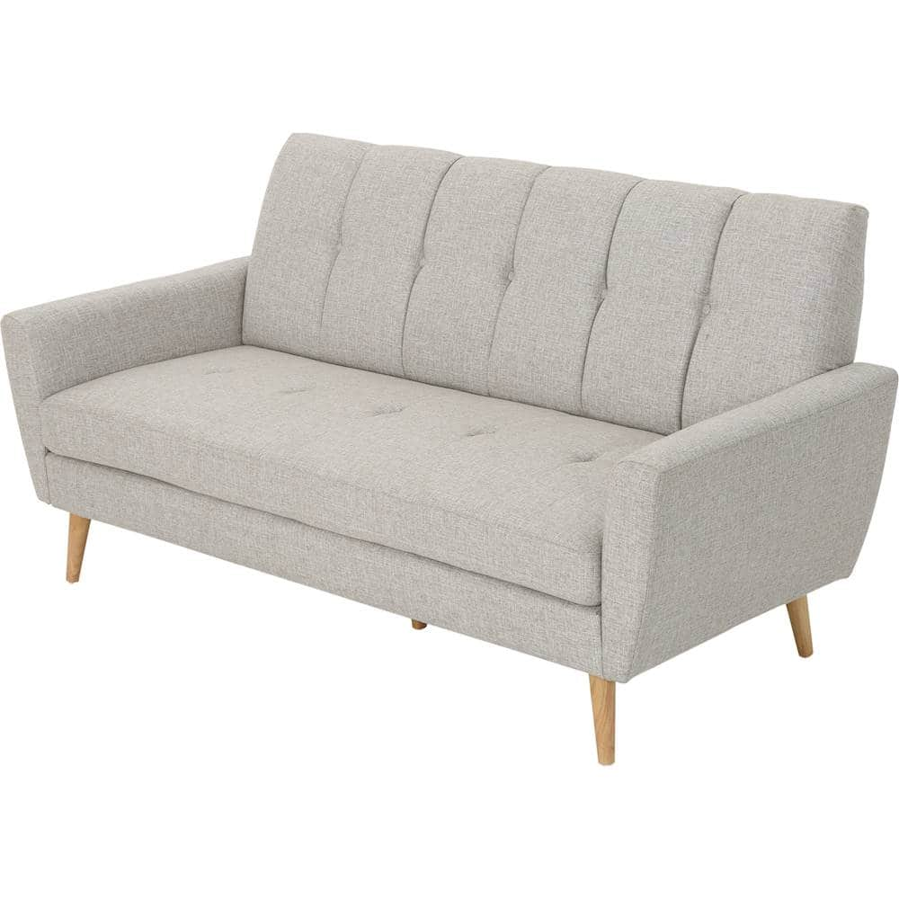 Left View: Noble House - Loomis 3-Seat Fabric Sofa - Beige