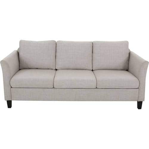 Noble House - Aguilar 3-Seat Fabric Sofa - Beige