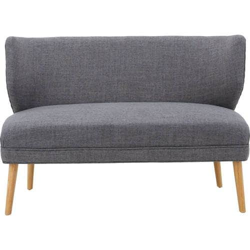 Noble House - Kellerman Two-Seat Fabric Loveseat - Light Gray