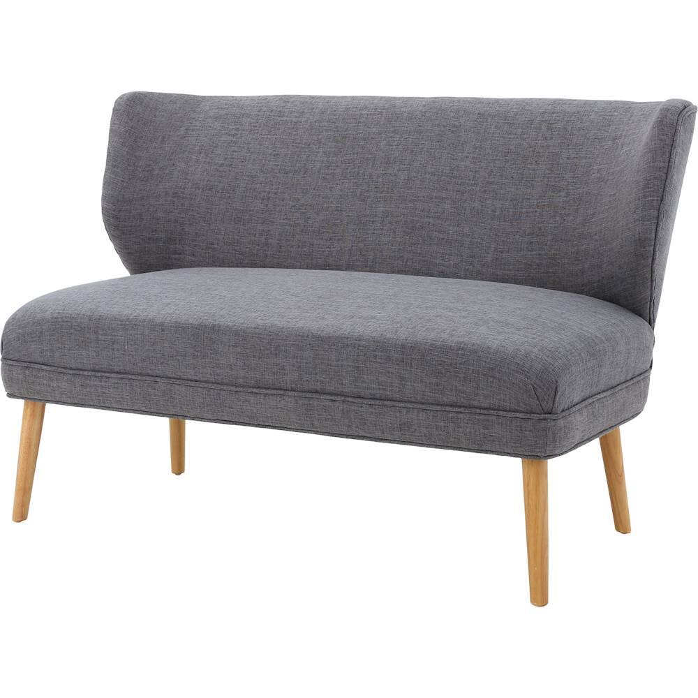 Left View: Noble House - Kellerman Two-Seat Fabric Loveseat - Light Gray