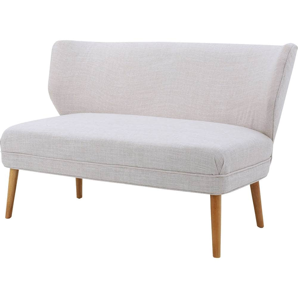 Left View: Noble House - Kellerman Two-Seat Fabric Loveseat - Beige