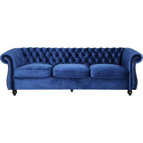 Noble House - Fruto Chesterfield Tufted Sofa - Navy Blue