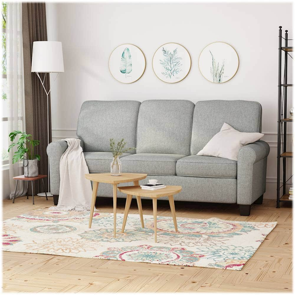 Best Buy: Noble House Keeler 3-Seat Fabric Sofa Gray 307559