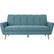 Front. Noble House - Loomis 3-Seat Fabric Sofa - Blue.