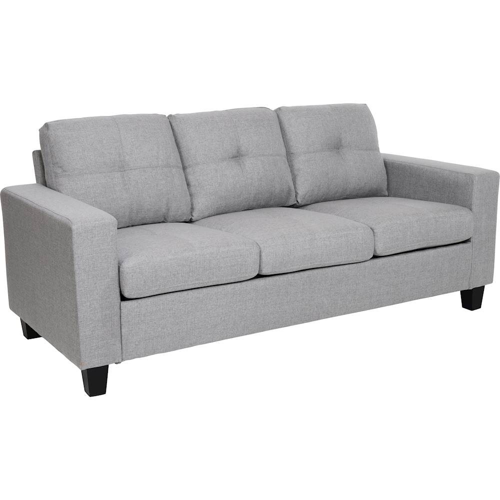 Best Buy: Noble House Doyleville 3-Seat Fabric Sofa Gray 309141
