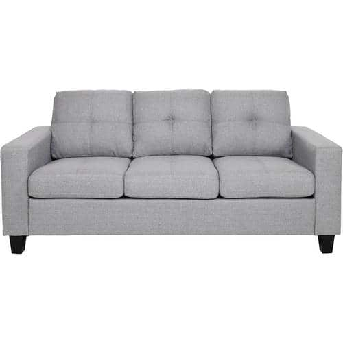 Noble House - Doyleville 3-Seat Fabric Sofa - Gray