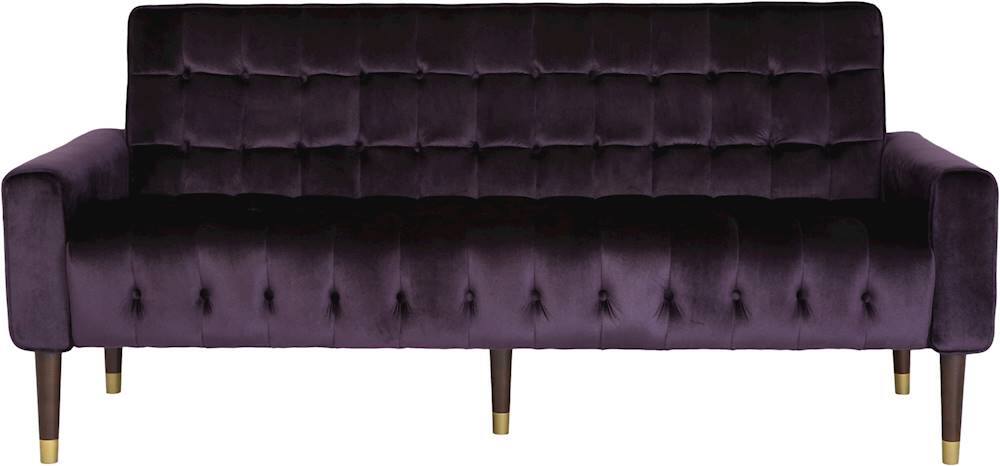 Best Buy: Noble House Eaton Tufted 3-Seat Sofa Blackberry 309278