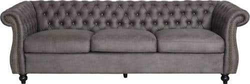 Noble House - Fruto Chesterfield Tufted Sofa - Slate