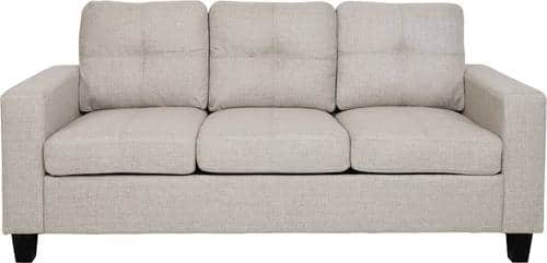 Noble House - Doyleville 3-Seat Fabric Sofa - Beige