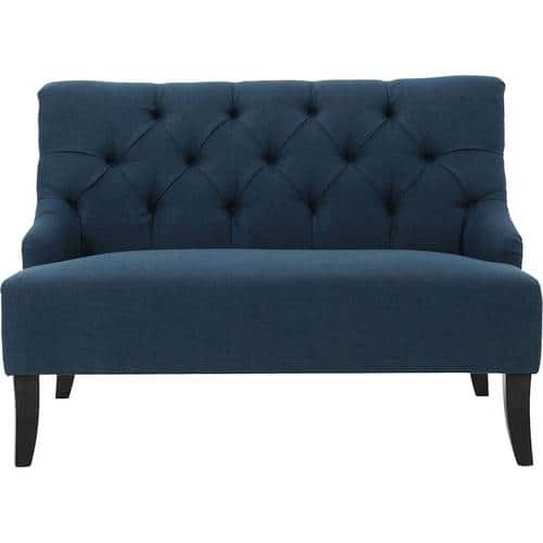 Noble House - Felton Two-Seat Fabric Loveseat - Dark Blue