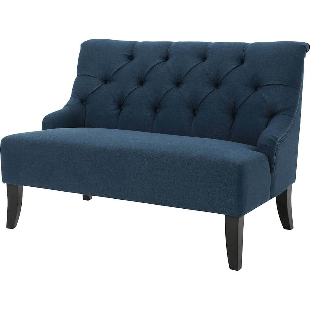 Left View: Noble House - Felton Two-Seat Fabric Loveseat - Dark Blue