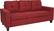 Angle. Noble House - Doyleville 3-Seat Fabric Sofa - Red.