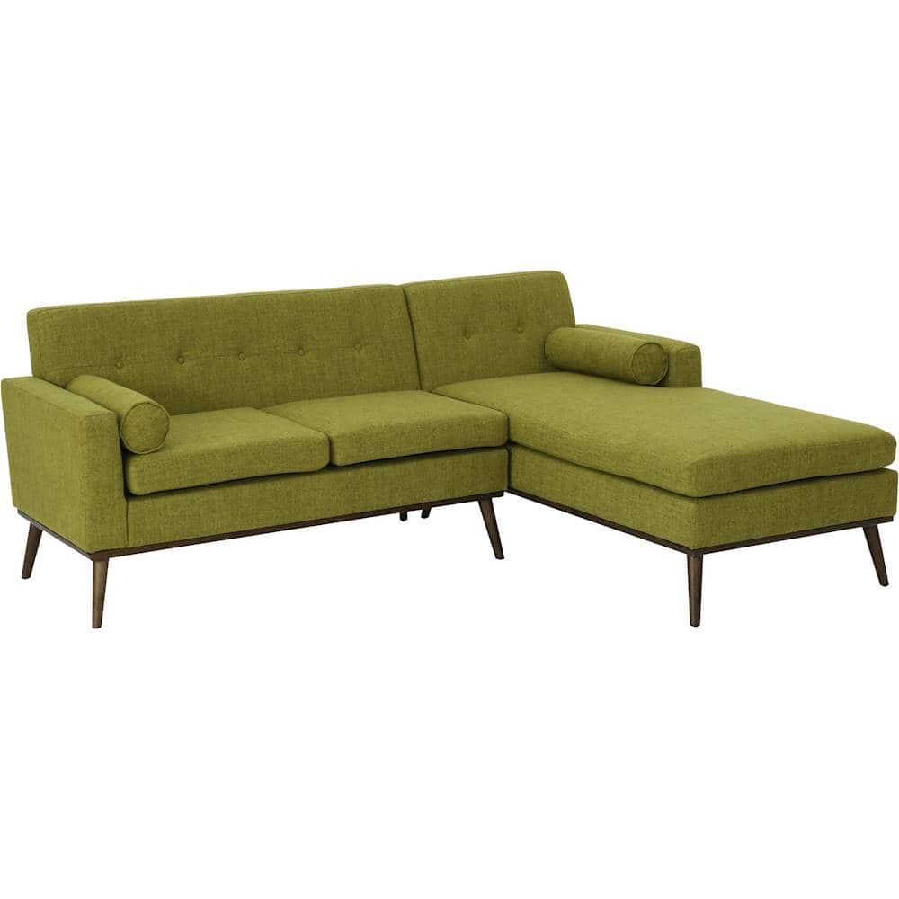 Angle View: Noble House - Stockley Fabric 2-Piece Chaise Sectional - Green