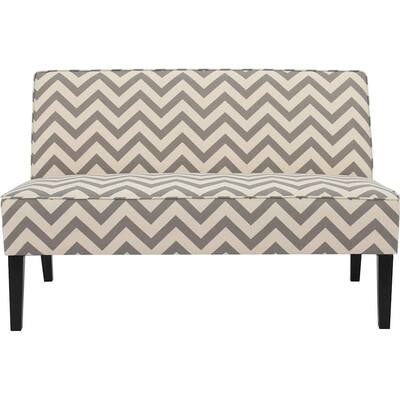 Noble House - Monticello 2-Seat Fabric Loveseat - Dark Gray