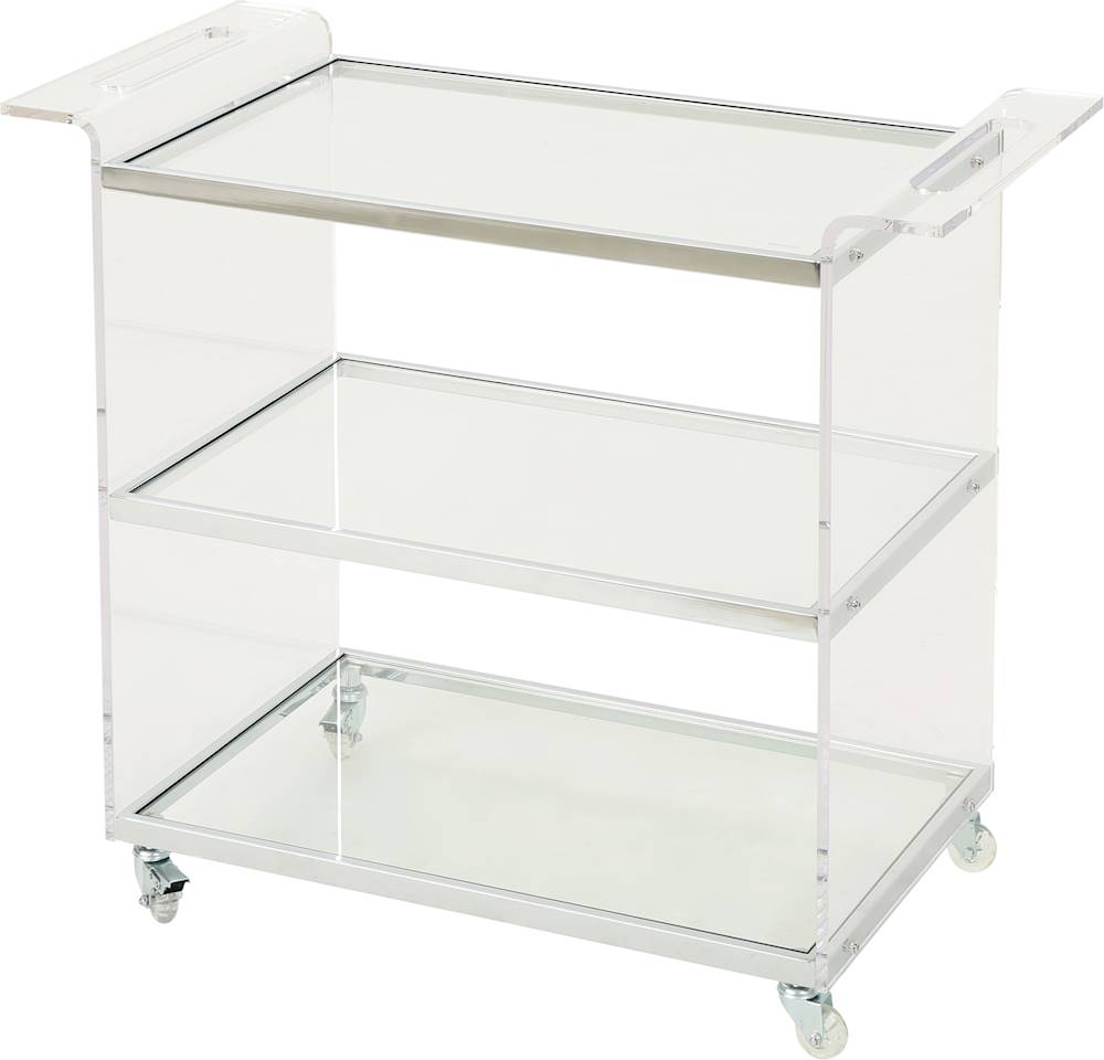 Noble House - Loma Acrylic and Glass Bar Trolley - Clear