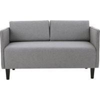 Noble House - Vinemont 2-Seat Fabric Loveseat - Gray - Front_Zoom