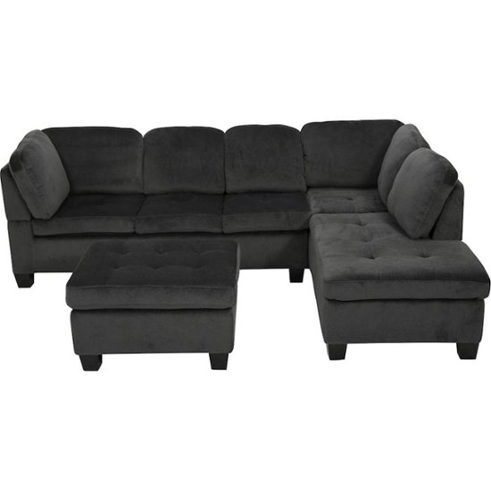 Noble House Fayette 2 Piece Sectional, 2 Piece Sectional Sofa With Ottoman