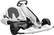 Front. Segway - Ninebot Go-Kart Kit Attachment - White.