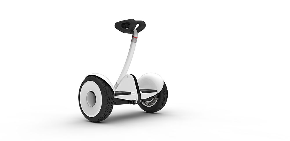Left View: Segway - Ninebot S Self-Balancing Scooter w/13.7 Max Operating Range & 10 mph Max Speed - White
