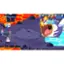 The image features a video game with a character that has a large mouth and is yelling. The game appears to be a cartoon-style game with various characters, including a rabbit and a dragon. The scene takes place in a volcano setting, with the characters standing on a rocky surface. The game seems to be a fun and engaging experience for the players.