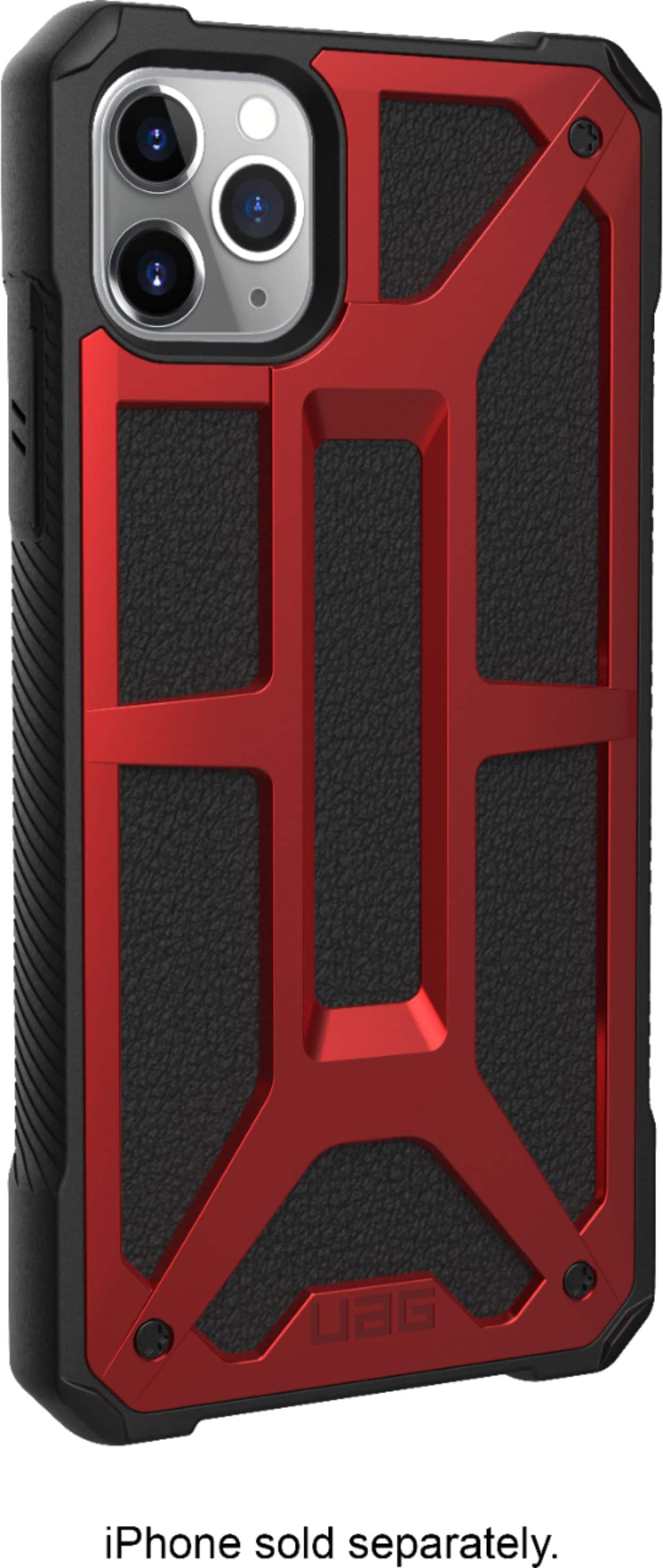 Angle. UAG - UAG Monarch Series Case for Apple® iPhone® 11 Pro Max - Crimson.