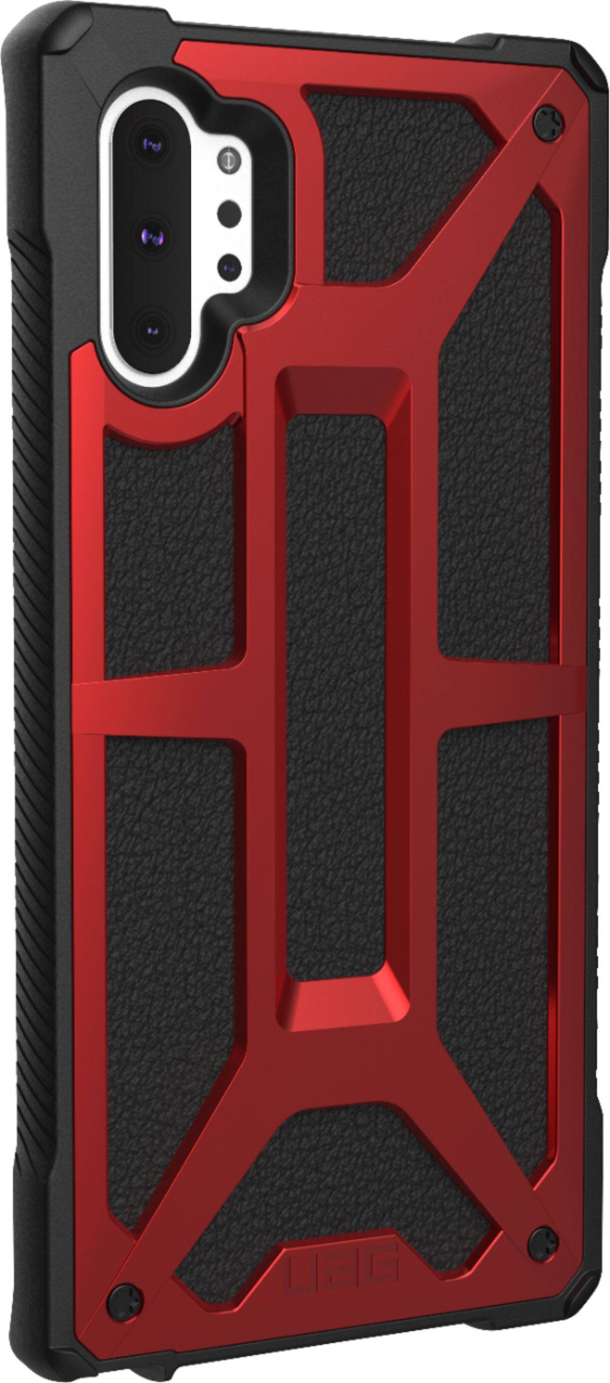 Angle View: UAG - Monarch Series Case for Samsung Galaxy Note10+ and Note10+ 5G - Crimson