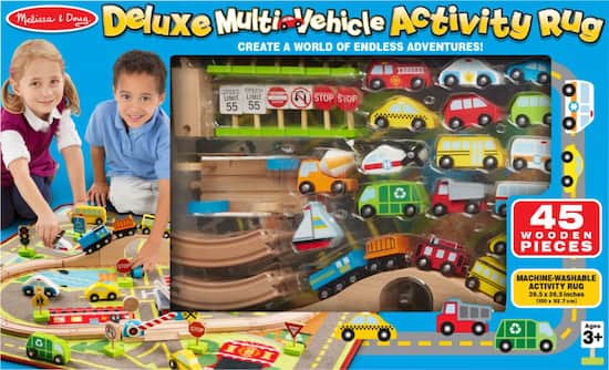 Melissa Doug Deluxe Multi Vehicle Activity Rug Multi 93085 Best Buy