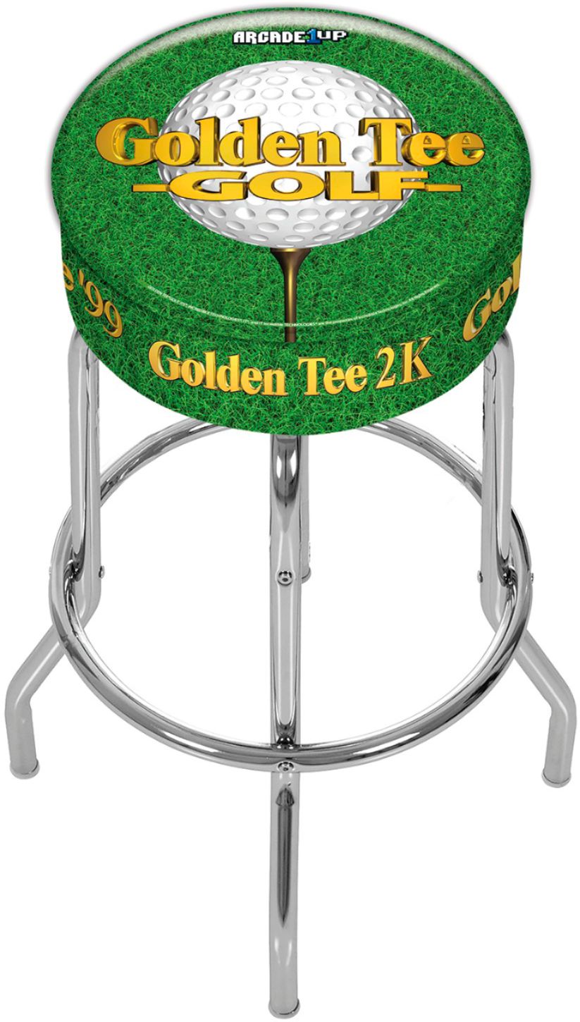 Arcade1Up Golden Tee Metal Adjustable Stool Green 815221028609