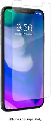 Angle. ZAGG - InvisibleShield Toughened Glass Screen Protector for Apple® iPhone® X and XS - Crystal Clear.